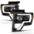 ANZO 2009-2013 Ford F-150 Projector Light Bar G4 Switchback H.L.Black Amber - Striker Modified