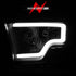ANZO 2009-2018 Dodge Ram 1500 Crystal Headlights w/ Light Bar Black Housing - Striker Modified