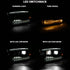 ANZO 2009-2018 Dodge Ram 1500 Led Projector Plank Style Switchback H.L Halo Black Amber (OE Style) - Striker Modified