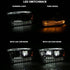 ANZO 2009-2018 Dodge Ram 1500 Led Projector Plank Style Switchback H.L Halo Chrome Amber (OE Style) - Striker Modified