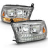 ANZO 2009-2018 Dodge Ram 1500 Led Projector Plank Style Switchback H.L Halo Chrome Amber (OE Style) - Striker Modified
