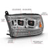 ANZO 2009-2018 Dodge Ram 1500 Led Projector Plank Style Switchback H.L Halo Chrome Amber (OE Style) - Striker Modified