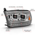 ANZO 2009-2018 Dodge Ram 1500 Led Projector Plank Style Switchback H.L Halo Chrome Amber (OE Style) - Striker Modified