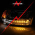 ANZO 2009-2018 Dodge Ram 1500 Projector Plank Style Switchback H.L Halo Chrome Amber (OE Style) - Striker Modified