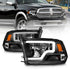 ANZO 2009-2020 Dodge Ram 1500 Full LED Square Projector Headlights w/ Chrome Housing Black Amber - Striker Modified