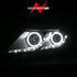 ANZO 2011-2013 Kia Optima Projector Headlights w/ Halo Black (CCFL) - Striker Modified