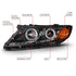 ANZO 2011-2013 Kia Optima Projector Headlights w/ Halo Black (CCFL) - Striker Modified