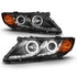 ANZO 2011-2013 Kia Optima Projector Headlights w/ Halo Black (CCFL) - Striker Modified