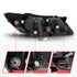 ANZO 2011-2013 Kia Optima Projector Headlights w/ Halo Black (CCFL) - Striker Modified