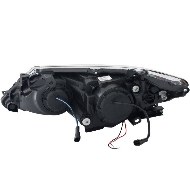 ANZO 2012-2013 Toyota Camry Projector Headlights w/ Halo Black - Striker Modified