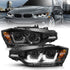 ANZO 2012-2015 BMW 3 Series Projector Headlights w/ U-Bar Black - Striker Modified