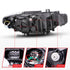 ANZO 2012-2015 BMW 3 Series Projector Headlights w/ U-Bar Black - Striker Modified