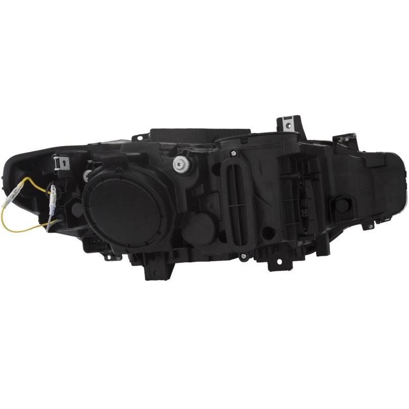 ANZO 2012-2015 BMW 3 Series Projector Headlights w/ U-Bar Black - Striker Modified