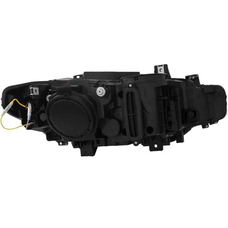 ANZO 2012-2015 BMW 3 Series Projector Headlights w/ U-Bar Black - Striker Modified