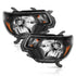 ANZO 2012-2015 Toyota Tacoma Crystal Headlights Black - Striker Modified