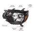 ANZO 2012-2015 Toyota Tacoma Crystal Headlights Black - Striker Modified