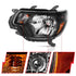 ANZO 2012-2015 Toyota Tacoma Crystal Headlights Black - Striker Modified