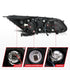 ANZO 2013-2015 Honda Accord Projector Headlights w/ U-Bar Black - Striker Modified