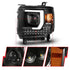 ANZO 2014-2015 Gmc Sierra 1500HD Projector Plank Style Headlight Black W/ Drl - Striker Modified
