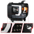 ANZO 2014-2015 Gmc Sierra 1500HD Projector Plank Style Headlight Black W/ Drl - Striker Modified