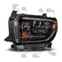 ANZO 2014-2021 Toyota Tundra LED Crystal Headlights w/ Switchback Black Housing w/ DRL - Striker Modified