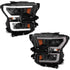 ANZO 2015-2017 Ford F-150 Projector Headlights w/ Plank Style Switchback Black w/ Amber - Striker Modified