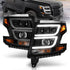 ANZO 2015-2020 Chevy Tahoe Projector Headlights Plank Style Black w/DRL - Striker Modified