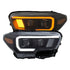 ANZO 2016-2017 Toyota Tacoma Projector Headlights w/ Plank Style Switchback Black w/ Amber - Striker Modified