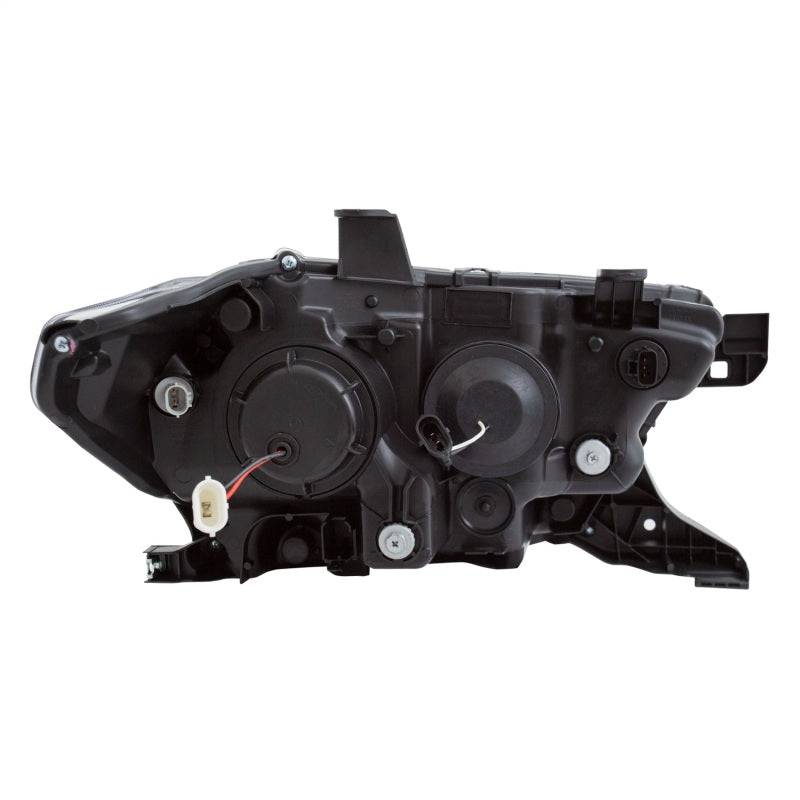 ANZO 2016-2017 Toyota Tacoma Projector Headlights w/ Plank Style Switchback Black w/ Amber - Striker Modified