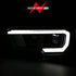 ANZO 2016-2017 Toyota Tacoma Projector Headlights w/ Plank Style Switchback Black w/ Amber - Striker Modified