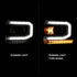ANZO 2016-2019 Gmc Sierra 1500 Projector Headlight Plank Style Black w/ Sequential Amber Signal - Striker Modified