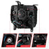 ANZO 2016-2019 Gmc Sierra 1500 Projector Headlight Plank Style Black w/ Sequential Amber Signal - Striker Modified