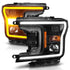 ANZO 2018-2020 Ford F-150 Projector Headlight w/ Plank Style Switchback Black Housing - Striker Modified