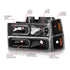 ANZO 88-98 Chevrolet C1500 Crystal Headlights w/ Light Bar Black Housing w/ Signal Side Markers 8Pcs - Striker Modified