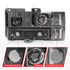 ANZO 88-98 Chevrolet C1500 Crystal Headlights w/Light Bar Chrome Housing w/ Signal Side Markers 8Pcs - Striker Modified