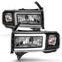 ANZO 94-02 Dodge RAM Crystal Headlight - w/ Light Bar Black Housing - Striker Modified