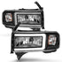 ANZO 94-02 Dodge RAM Crystal Headlight - w/ Light Bar Black Housing - Striker Modified