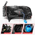 ANZO 94-02 Dodge RAM Crystal Headlight - w/ Light Bar Black Housing - Striker Modified