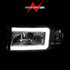 ANZO 94-02 Dodge RAM Crystal Headlight - w/ Light Bar Chrome Housing - Striker Modified
