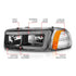 Anzo 99-17 GMC Sierra/Denali Headlights Black Amber (w/C Light Bars) - Striker Modified