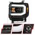 ANZO GMC SIERRA 1500 14-15 2500H/15-19 Projector Headlight Plank Style Black w/ Switchback (Halogen) - Striker Modified