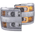 ANZO Projector Headlights 15-17 Chevrolet Silverado 2500HD / 3500HD Chrome w/ Chrome Rim - Striker Modified