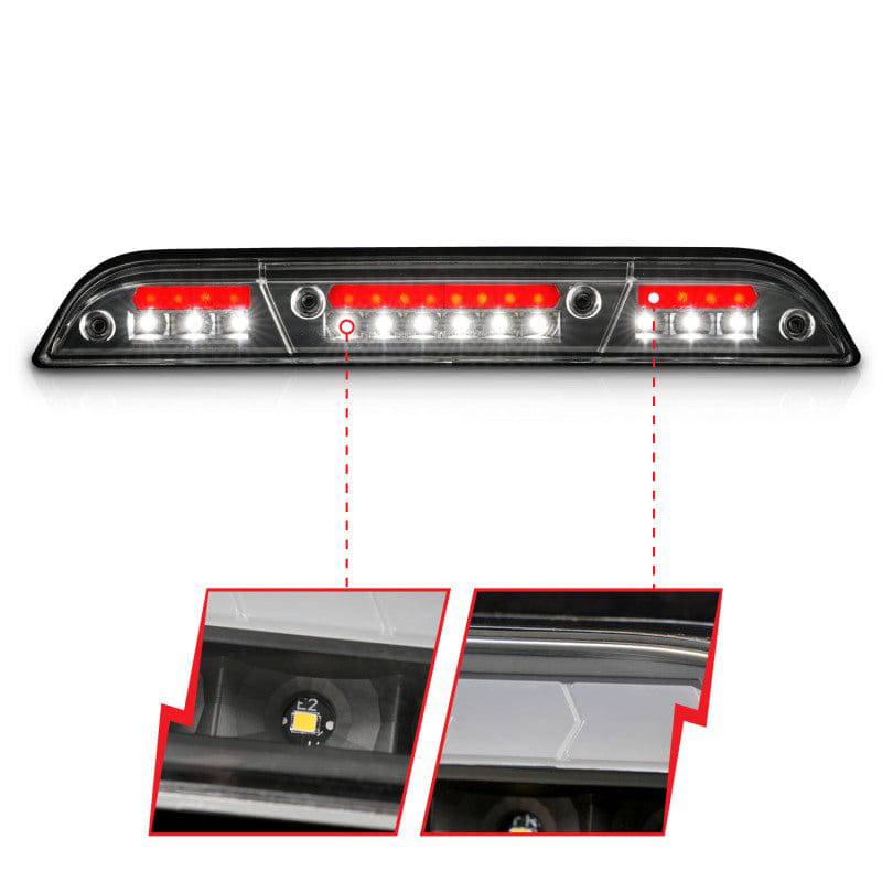 ANZO 15-20 Ford F-250 - F-550 LED Third Brake Light - Black Housing/Clear Lens - Striker Modified