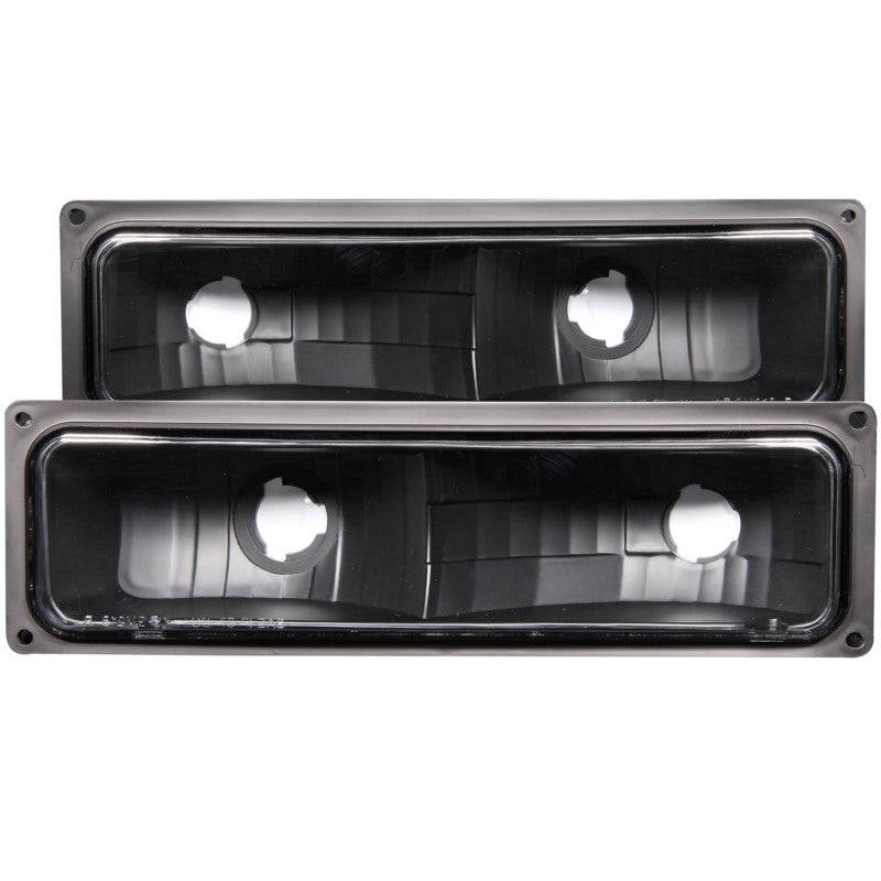 ANZO 1988-1998 Chevrolet C1500 Euro Parking Lights Black - Striker Modified