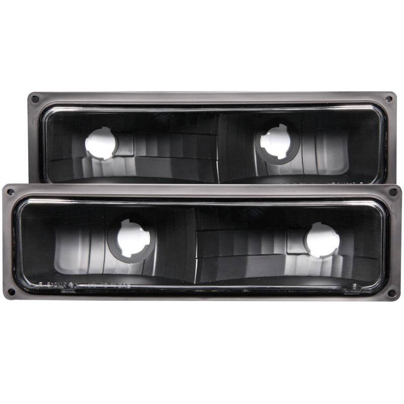 ANZO 1988-1998 Chevrolet C1500 Euro Parking Lights Black - Striker Modified