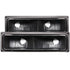 ANZO 1988-1998 Chevrolet C1500 Euro Parking Lights Black - Striker Modified