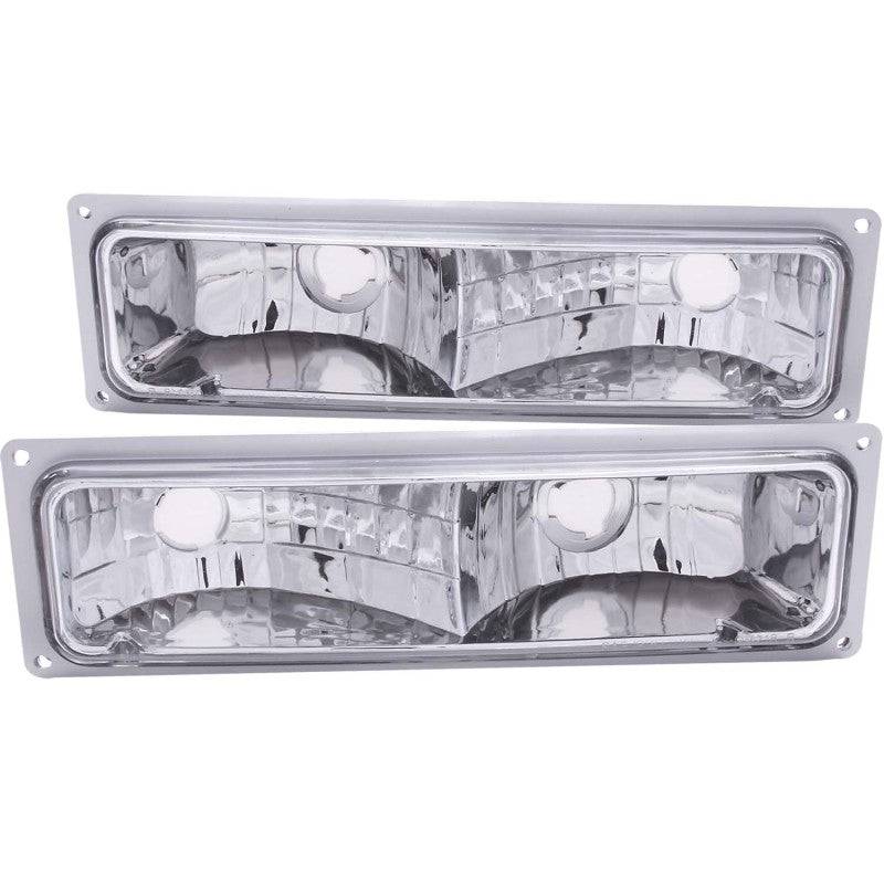 ANZO 1988-1998 Chevrolet C1500 Euro Parking Lights Chrome - Striker Modified