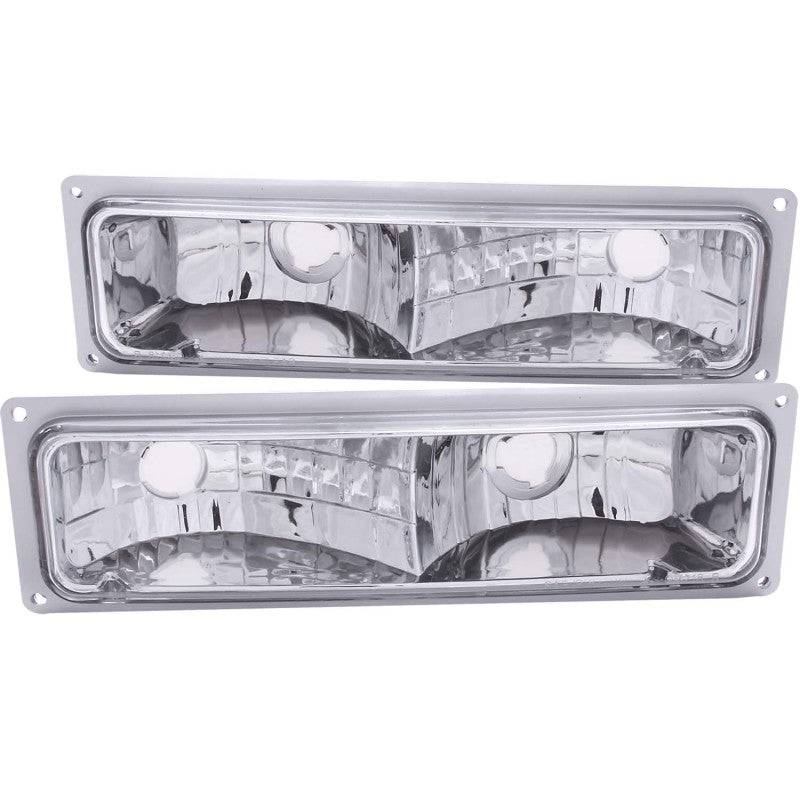 ANZO 1988-1998 Chevrolet C1500 Euro Parking Lights Chrome - Striker Modified