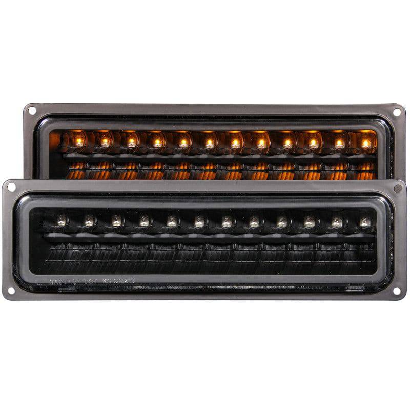 ANZO 1988-1998 Chevrolet C1500 LED Parking Lights Black - Striker Modified