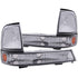 ANZO 1998-2000 Ford Ranger Euro Parking Lights Chrome w/ Amber Reflector - Striker Modified